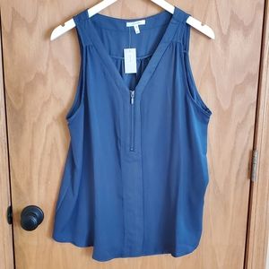 Maurices Chiffon Zip Tank Top Blouse XL